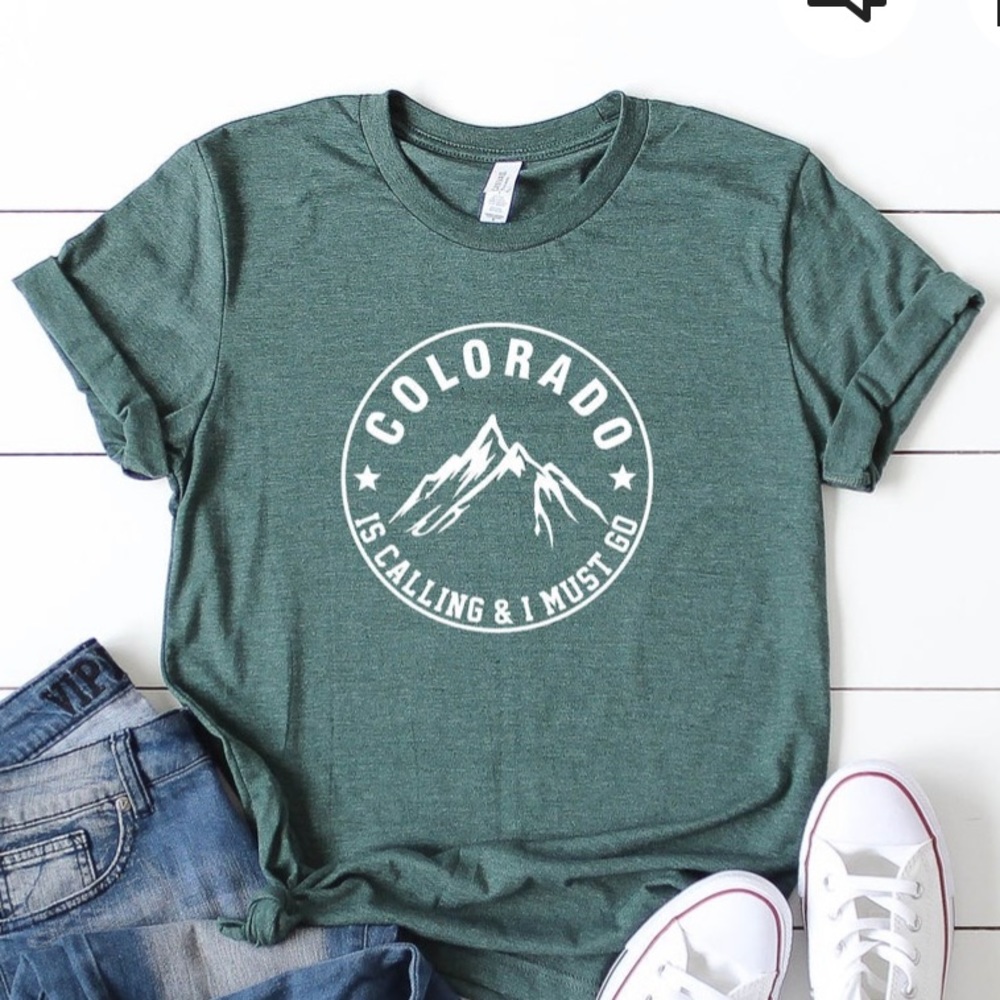 NWOT Colorado T Shirt Heather Green